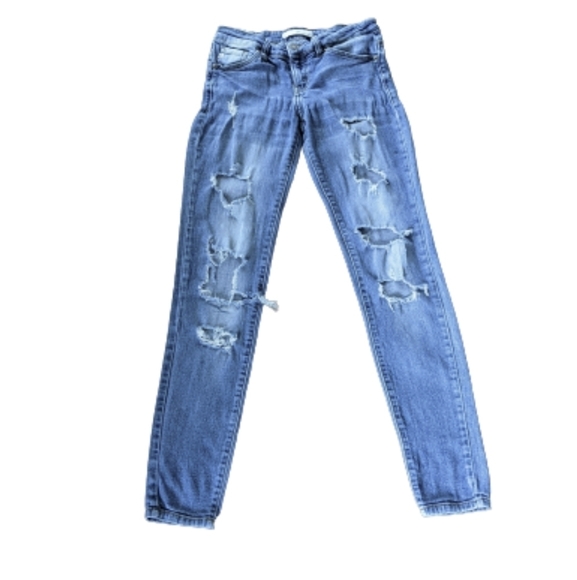 KanCan Super Distressed Skinny Jeans - Sz 25 - Picture 1 of 7
